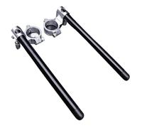 Elevadores Barra Manillar Universal 37 41 43 45 48 50 MM Clip Ons 1,5 Pulgadas Riser Rise Clip En Horquilla Manillar Manillar Motocicleta(Black Siver 41MM)