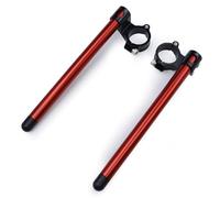 Elevadores Barra Manillar Universal 37 41 43 45 48 50 MM Clip Ons 1,5 Pulgadas Riser Rise Clip En Horquilla Manillar Manillar Motocicleta(Red black 50MM)