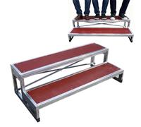 Elevadores corales con escalones antideslizantes, diseño desmontable para fotos de grupo y actuaciones en teatros, escuelas e iglesias