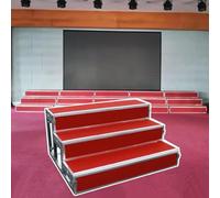 Elevadores corales de varios niveles con escalones antideslizantes, resistentes y de fácil montaje para actuaciones, presentaciones y fotos de grupo