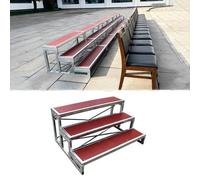 Elevadores corales portátiles para fotos de grupo, plataformas de escalones de 3 niveles para eventos escolares y empresas, pisada de escaleras de rendimiento de grado comercial (50.5 pulgadas de