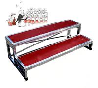 Elevadores corales transportuarios de 1/2/3 niveles, elevadores corales rectos de pie, escalones de canto de coro para aula, iglesia, atril de fotos grupales, soporte de escalera de podio de 2 niveles