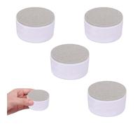 Elevadores de Cama, 4 Piezas Elevador para Muebles y Sofás, Elevador de Mesa de Acero Carbono Autoadhesivo, 6 cm de Diámetro, Agrega 3 cm de Altura, Soporte 500kg, Redondo, Blanco