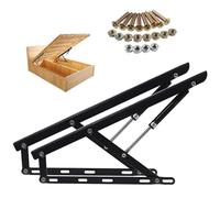 Elevadores de cama de resorte de gas pesado, Paquete de 2 kits de elevación de cama con resortes de gas for almacenamiento, color negro, 61-150 cm(75cm/29.5in)