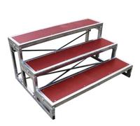 Elevadores de coro de 1/2/3 niveles, escalones escalonados para actuaciones/discursos, plataforma de pie de escalera de podio para escuelas