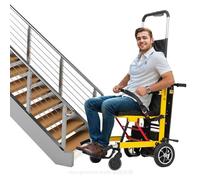 Elevadores de escaleras eléctricos multifunción para sillas de ruedas, escaladores de escaleras plegables para personas mayores para operación de transferencias diarias por una sola persona,Amarillo