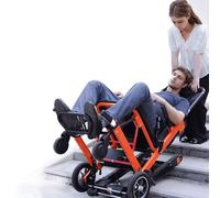 Elevadores de escaleras eléctricos Silla de ruedas Escalador de escaleras plegable para personas mayores para operación de transferencias diarias por una sola persona,Rojo