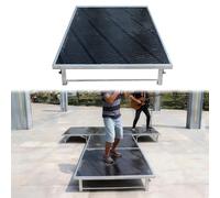 Elevadores de escenario modulares portátiles, 50 x 39 pulgadas, soporte rectangular de plataforma para eventos, plataforma plegable para tambor/banda, taburete de escalera de plataforma de