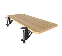 Elevadores de escritorio plegables ajustables con abrazadera, bandeja ergonómica para teclado para un mejor soporte de brazos, organizador de espacio y área de trabajo adicional para oficina en casa