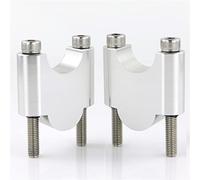 Elevadores de manillar Compatible Con Para KLE500 1991-2007 7/8" 22mm Elevador Manillar Adaptador Abrazadera Elevadores Manillar Movido Hacia Atrás Elevado Elevador Extendido Desplazamiento(Silver,4