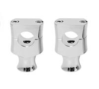 Elevadores De Manillar De Motocicleta Universales De 1 Pulgada Montaje De Barra De Manija De Abrazadera Elevadores Manillar Kit(22mm Chrome)