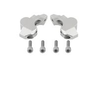 Elevadores de Manillar Motocicletas para ADV350 ADV 350 2022-2024 Barra De Mango Extensible Aumento 29MM Retroceso 15MM Motocicleta Abrazadera Elevadora(Plata)