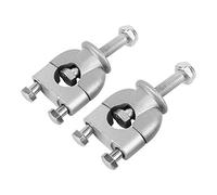 Elevadores de Manillar para Motocicleta 22mm 7/8", Abrazaderas de Aluminio, Universal para ATV y Dirt Bike, Kit de 2 Piezas, Plata