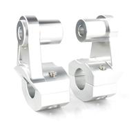 Elevadores De Manillar para Motocicleta para Road Royal Star Venture Adaptadores Reubicación para Elevar El Abrazaderas Montaje Elevadores Manillar(Plata)
