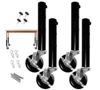 Elevadores de mesa plegables, elevadores de patas de mesa - Extensión de patas de mesa plegable, 4 extensiones de elevación de patas para mesas plegables, extensiones de altura ajustable para