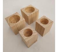 Elevadores de muebles, elevadores de sofá de madera maciza, 4 piezas, elevadores de muebles, dispositivo de aumento for patas de cama, for mesas, sillas, taburetes, sofás (Ø 4 cm, altura de aumento 5