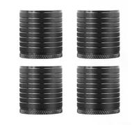 Elevadores de muebles para camas y otros artículos del hogar con altura ajustable y tecnología de minimización de vibraciones para un apoyo silencioso y estable (43 mm-75 mm, negro)