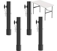 Elevadores de patas de mesa - Paquete de 4 elevadores de escritorio ajustables, extensiones de patas de mesa plegables | Elevadores de altura de mesa plegables, duraderos, fáciles de usar, elevadores
