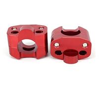 Elevadores Manillar 1 Par Soportes Barra Y Pernos CNC Adaptador Manillar Abrazadera Elevadora Montaje Manillar Motocicleta Aluminio 7/8 "a 1 1/8 28mm Mount Handle Clamp(7)