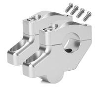 Elevadores Manillar Compatible Con Yamaha Para TT-R125 Para TT-R230 2005-2024 Manillar De Motocicleta De 22 Mm 7/8" Elevadores De Manillar Con Desplazamiento Hacia Atrás Piezas Extendidas(Silver)