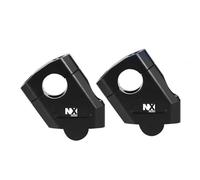 Elevadores manillar Elevador De Manillar De Motocicleta Para H&onda NX500 NX 500 2024, Adaptador De Extensión De Abrazadera De Montaje Elevado Para Manillar De Mano Abrazaderas elevación(NEGRO)