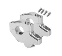 Elevadores manillar Elevadores De Manillar De Motocicleta Para Suzuki Bandit GSF250 400 600 650 750 1200 1250 Manillar Barras De Manillar Abrazadera De Montaje Elevado Abrazaderas elevación(Plata)