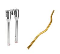 Elevadores Manillar Elevadores Manillar Motocicleta 28 Mm Para Softail Low Rider S ST Para Street Bob Fat Bob Para Breakout Fat Boy FXDRS 2018 En Adelante Elevador Manillar(12 inch Silver Gold)