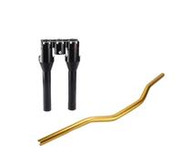 Elevadores Manillar Elevadores Manillar Motocicleta 28 Mm Para Softail Low Rider S ST Para Street Bob Fat Bob Para Breakout Fat Boy FXDRS 2018 En Adelante Elevador Manillar(8 inch Black Gold)