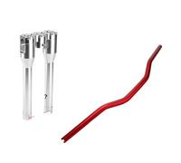 Elevadores Manillar Elevadores Manillar Motocicleta 28 Mm Para Softail Low Rider S ST Para Street Bob Fat Bob Para Breakout Fat Boy FXDRS 2018 En Adelante Elevador Manillar(10 inch Silver Red)