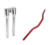 Elevadores Manillar Elevadores Manillar Motocicleta 28 Mm Para Softail Low Rider S ST Para Street Bob Fat Bob Para Breakout Fat Boy FXDRS 2018 En Adelante Elevador Manillar(12 inch Silver Red)