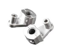 Elevadores Manillar Kit Abrazaderas De Barra De Motocicleta Manillar Elevado 22 MM 7/8 "-28 MM 1 1/8" Elevadores De Barra De Mango(1 Set Silver)