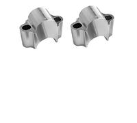 Elevadores Manillar Kit Elevador Manillar Motocicleta Aluminio CNC Universal Para Abrazaderas Barra 8/11 Pulgadas Motocicleta 22/28mm Mount Handle Clamp(Silver 28mm)