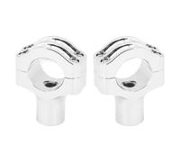 Elevadores Manillar Kit para Dyna para Softail para Touring para Sportster Abrazadera Manillar 1,25 Pulgadas Kit Montaje Barra Elevación Ajustable Elevador 4 Pernos(Chrome)