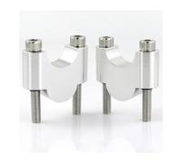 Elevadores Manillar Moto Para Multistrada 1100 Para Scrambler 800 28 mm 1 1/8 "Mango Bar Fat Bar Mount Riser Elevadores manillar(Silver Riser 30mm)