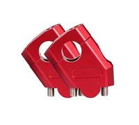 Elevadores Manillar Para 3 Colores Manillar La Motocicleta Riser Bar Mount Handle Clamp Universal 28mm 1 1/8" 22mm 7/8" HandleBars Clamp Mount Handle Clamp(22mm Red)