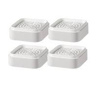 Elevadores para la cama, 4 bloques cuadrados apilables y antideslizantes, bloques de elevación para patas de mesa y sofá, para lavadora, sofá, refrigerador, oficina, mesa, armario