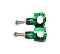 Elevadores para Manillar Moto Abrazadera De Manillar M10 para Motocicleta Elevador Ajustable Aleación Aluminio CNC 1 1/8" 28mm(M10-Green)
