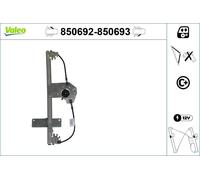 VALEO Mecanismo de elevalunas para PEUGEOT: 207, 207+ (Ref: 850693)