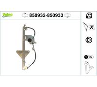 VALEO Mecanismo de elevalunas para PEUGEOT: Partner & CITROËN: Berlingo (Ref: 850933)