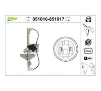Valeo Elevalunas eléctrico 851016 delantero izquierdo para CITROËN C3 II