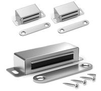 ElevaPulse Juego de 4 imanes para puerta con tornillos, imanes para puertas de armario, cierre magnético, para puertas de armario, imanes para puertas de armario, imanes para muebles
