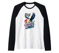 Elevarse por Encima de los límites, Frase Inspirada en águila Camiseta Manga Raglan