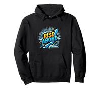 Elevarse por Encima del Crecimiento Mentalidad Motivación Diseño Sudadera con Capucha