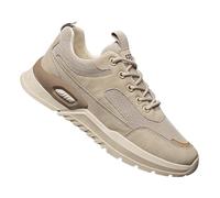Elevate Shoes Zapatillas de deporte ergonómicas para hombre, zapatos casuales más grandes, color sólido, zapatos antideslizantes, mocasines, transpirables, transpirables, caqui, 41 EU
