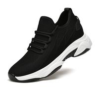 Elevate Shoes - Zapatillas de deporte para hombre con aumento de altura invisible, 6-10 cm, altura de 6 a 10 cm, cómodas con plantilla oculta, 04 negro 8cm, 39 EU