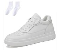 Elevate Shoes - Zapatos elevados para hombre y mujer, 4/6/8/10 cm, transpirables, antideslizantes, Blanco 8cm, 40 EU