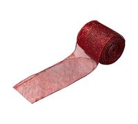 Elevate your holiday décor with this Christmas Mesh Ribbon, a versatile wired ribbon perfect for gift wrapping, wreaths, garlands, and seasonal crafts. Its sturdy wired edges allow easy shaping for bo