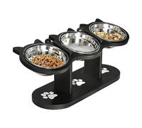 Elevated Canine Feeder Station - Eating, 16.25 Inches Multi Bowl Set with Adjustable Angle, Stable Stand, Portable Design, Feeding Solution for Pet Nutrition Daily Use Indoor Outdoor