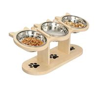 Elevated Canine Feeder Station - Eating, 16.25 Inches Multi Bowl Set with Adjustable Angle, Stable Stand, Portable Design, Feeding Solution for Pet Nutrition Daily Use Indoor Outdoor