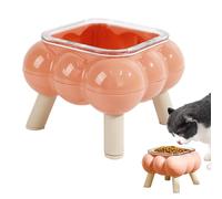 Elevated Cat Bowl, High-Legged Pet Feeder, 4.13 Inches 350g Anti-Black PP & Glass Build, Chin Water Dish for Indoor Outdoor Travel Apartment Floor Use, Home Daily Drinking Bowl